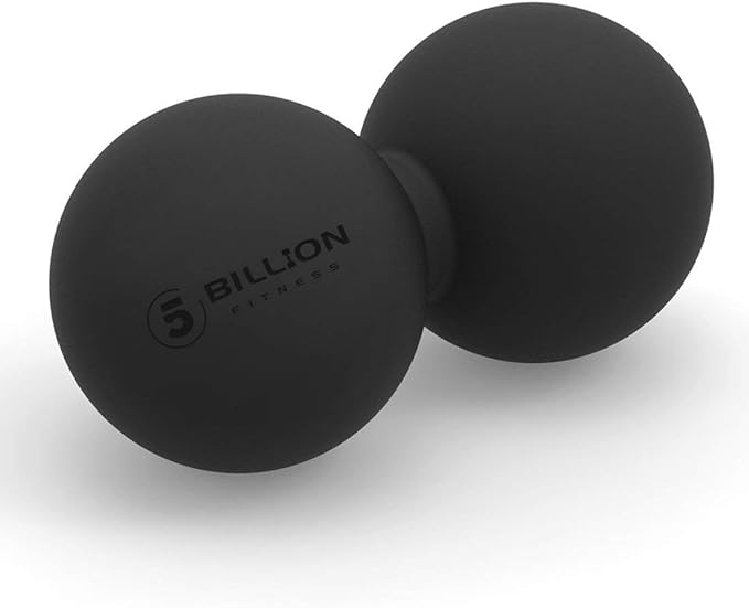 5BILLION Peanut Massage Ball - Double Lacrosse Massage Ball & Mobility Ball for Physical Therapy - Deep Tissue Massage Tool for Myofascial Release, Muscle Relaxer, Acupoint Massage (Black)
