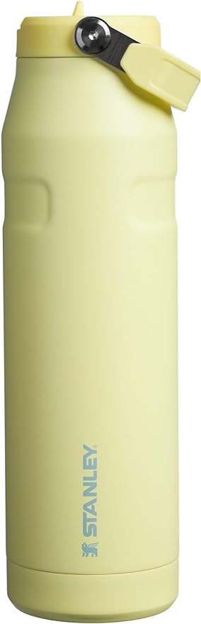 Stanley IceFlow Flip Straw 2.0 Water Bottle 36 OZ | Built-In Straw with Larger Opening | Lightweight & Leak-Resistant | Insulated Stainless Steel | BPA-Free | Pomelo