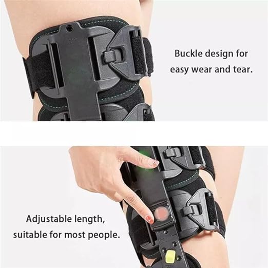 Hinged ROM Knee Brace, Post Op Knee Brace for Recovery Stabilization, ACL, MCL and PCL Injury, Adjustable Medical Orthopedic Support Stabilizer After Surgery, Women and Men,Left and Right Leg