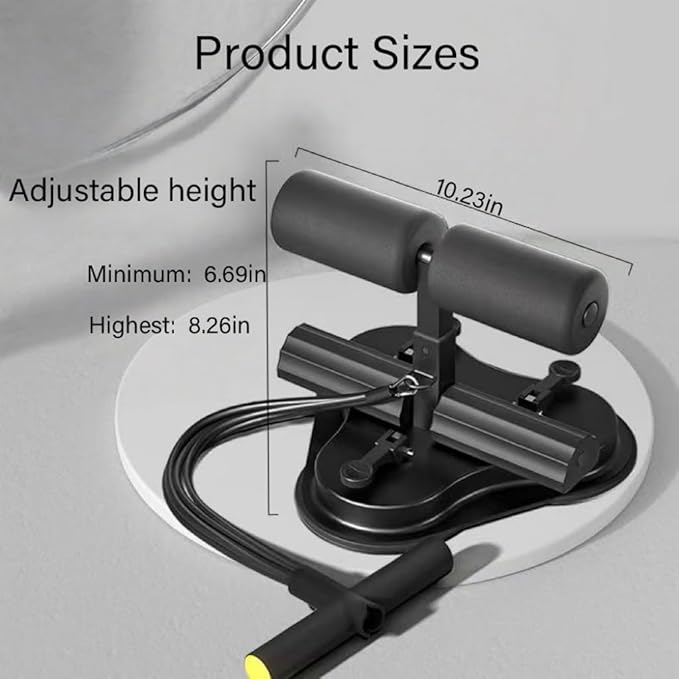 Ab Training Auxiliary Device, 2025 Upgrade 3 Suction Cups, Sit Up Machine, Multi-functional Adjustable Ab Trainer Equipment, Ab Workout Equipment for Home & Gym