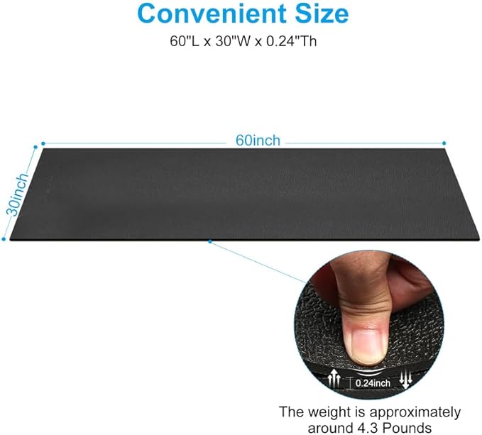 Exercise Equipment Mat for Home Gym to Protect Carpet,60"x30" with 2 Pcs for Yoga Training Matt,Suit for Treadmill Walking pad,Rower Machine,Elliptical,Workout or Fitness GUMWIG