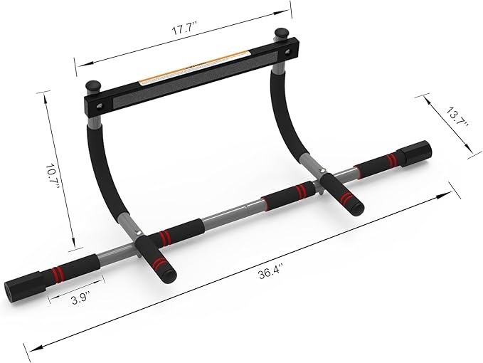 leikefitness Pull-Up Bar For Door Frame Adjustable Portable Upper Body Fitness Workout For Home Gyms