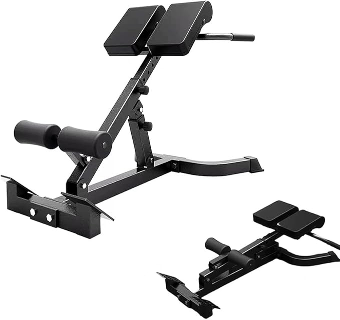 ComMax Roman Chair Back Extension Bench Foldable Workout Bench Machine for Home GYM Adjustable Glute Bench Back Trainer