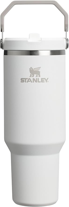 Stanley IceFlow 2.0 Flip Straw Tumbler with Handle 40 oz | Twist On Lid and Flip Up Straw | Leak Resistant Water Bottle | Insulated Stainless Steel | BPA-Free | Frost
