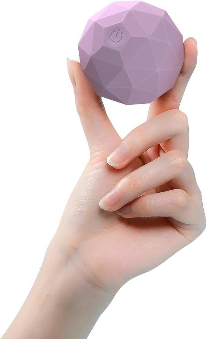 Vibrating Massage Ball with Heat - Portable Physical Therapy for Muscle Relief Up to 120 ¨H Heating Temperature for Myofascial Release and Trigger Point Treatment Mini Size Massage Ball -Purple