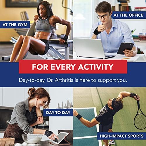 Doctor Developed Wrist Brace, Wrist Wraps for Carpal Tunnel Arthritis, Tendonitis, Hand Support, Ideal for Fitness, Weightlifting - Handbook Included (Wrist Brace 2 Pack)