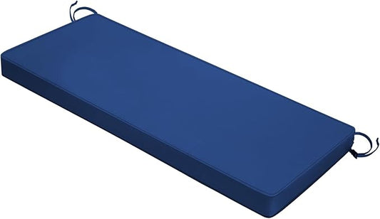 Outdoor Bench Cushion 42 x 18 x 3 Inch with Ties, Thick Waterproof Porch Swing Cushions for Patio Furniture Chair Pad, Seat Sofa Garden Replacement Cushion Sponge Filling