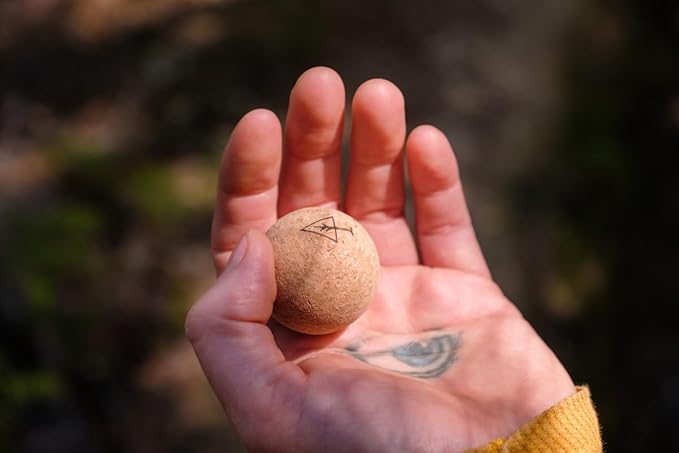 Travel Cork Massage Ball | Lightweight, Sustainable Alternative to Lacrosse Ball for Muscle Pain Relief (1.4 Inch (Pack of 2), Sanded Cork)