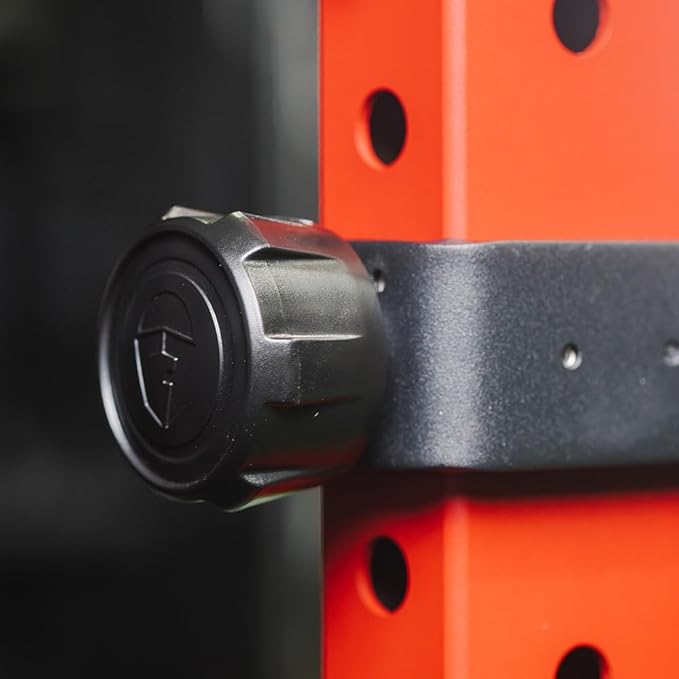 Titan Fitness T-3 Series Quick Release Roller J-Hooks, 1,000 LB Rackable Capacity, Fits 2" x 3" Uprights, 16mm Pop-Pin Fits 11/16" Hole, Protective Nylon Liners