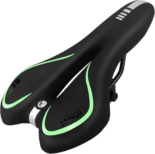 Comfortable Bike Seat for Men & Women, Waterproof Bicycle Seat, Breathable Mountain Bike Saddle, Gel Bicycle Saddle for MTB, BMX, Road Bike, City Bikes, Exercise Bikes