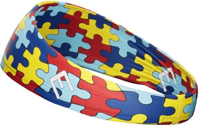 Unisex Headband/Sweatband. Best for Sports, Fitness, Working Out, Yoga. Tapered Design. Reversible.