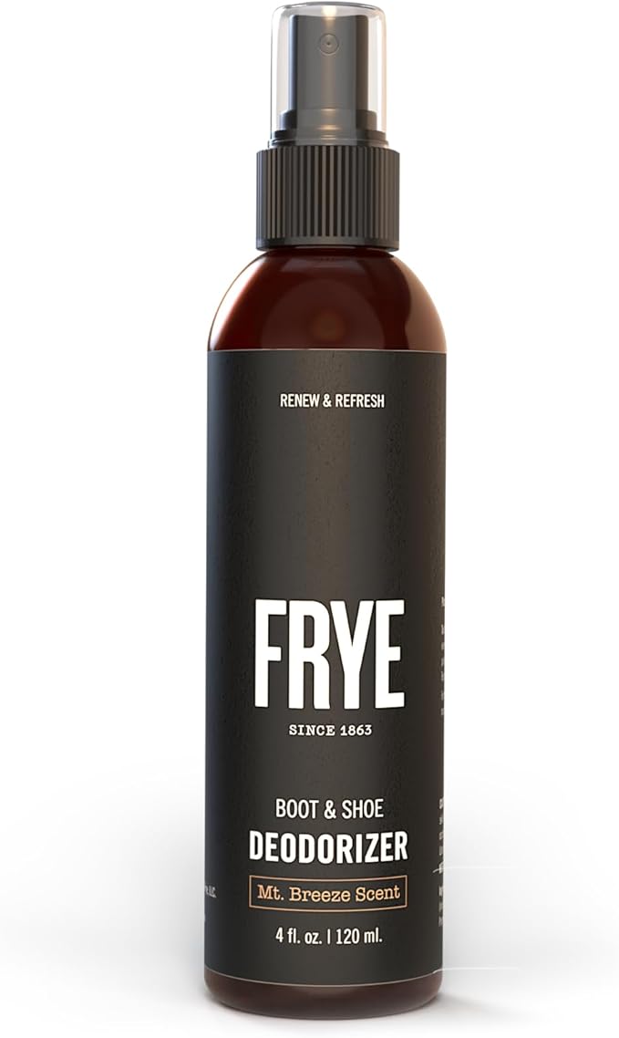 FRYE Boot & Shoe Deodorizer Spray - Powerful Enzyme Formula Spray for Shoe Odor Elimination in All Footwear (Mt. Breeze)