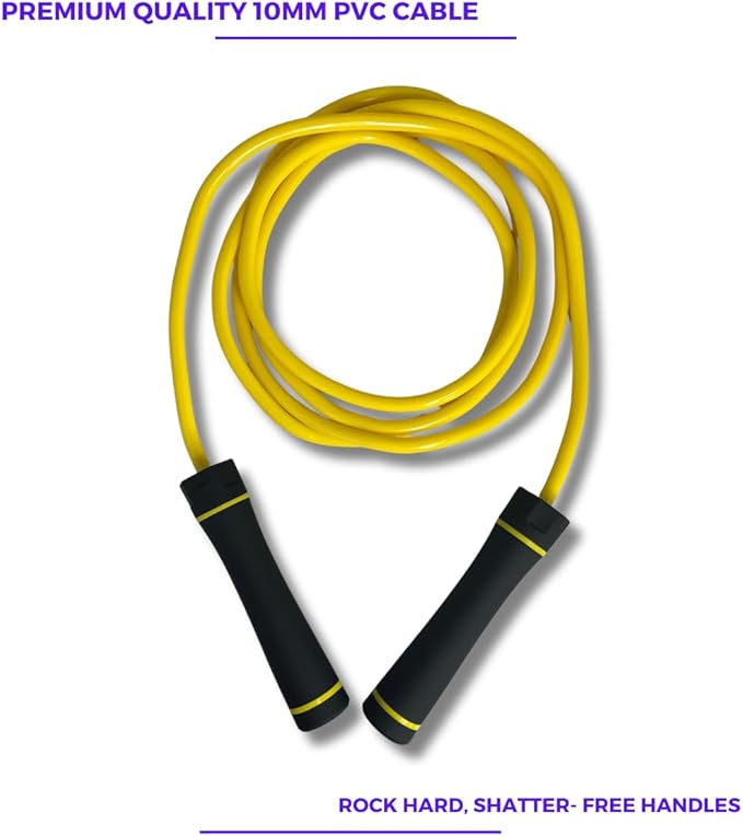 Elevate Gravity Heavy Rope - 3m, 10mm PVC - Boost Muscle, Cardio & Strength - Smooth Bearings - Ideal Indoor/Outdoor & Weight Loss.