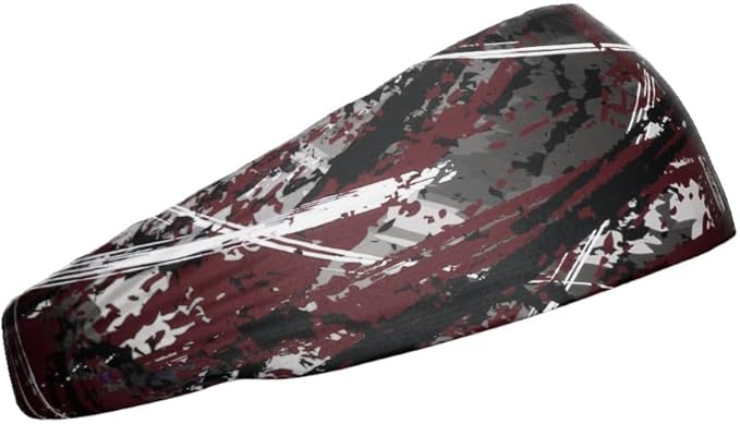 Unisex Headband/Sweatband. Best for Sports, Fitness, Working Out, Yoga. Tapered Design. Reversible.