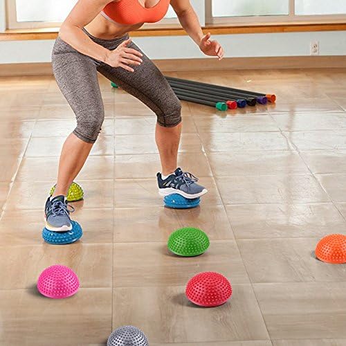 VGEBY Foot Massage Half Ball Balance Exercise Pods Spiky for Deep Tissue Foot Muscle Therapy