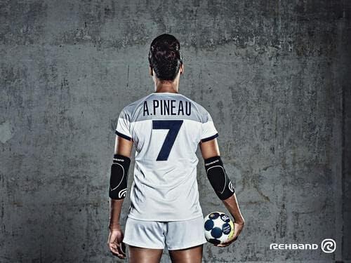 Rehband Elbow Support & Protector for Men & Women Black, 5mm Neoprene Elbow Protection for Volleyball & Handball & Indoor Sports