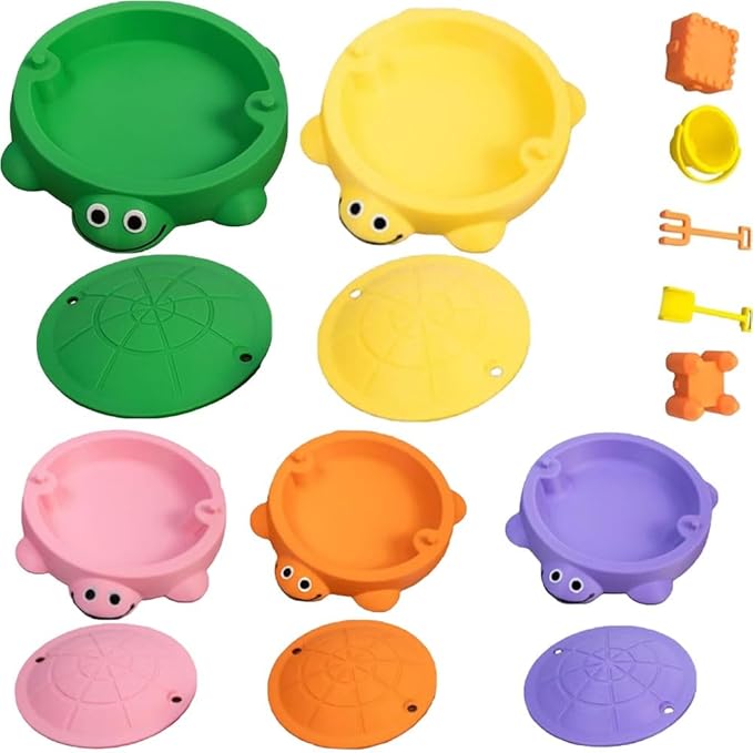 Mini Turtle Sandbox Desk Toy with Mini Tools, Stress Relief Novelty Zen Garden Gift Kit for Adults and Kids, Desktop Decoraccessories for Home and Office, Premium Sand Garden for Desk Kit(Mix)