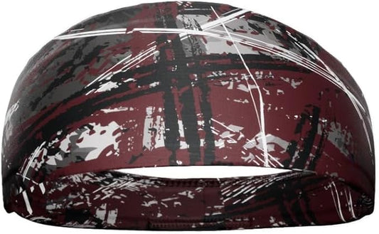 Unisex Headband/Sweatband. Best for Sports, Fitness, Working Out, Yoga. Tapered Design. Reversible.