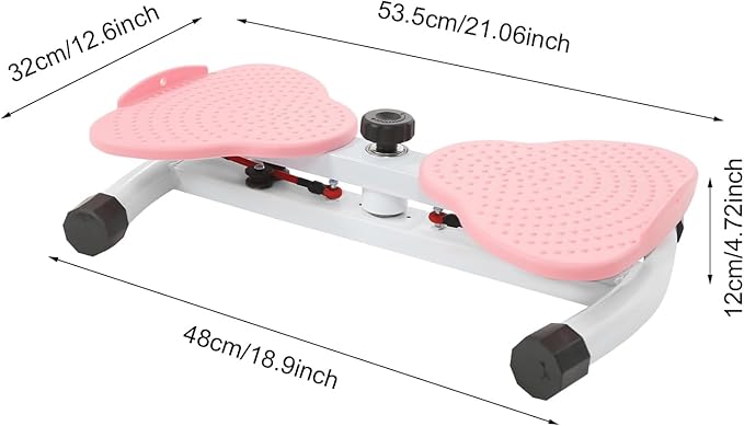 Waist Twister Machine Exercise Waist Twisting Fitness Tool Noiseless Balance Board Home Gym Exercise Equipment (Pink)