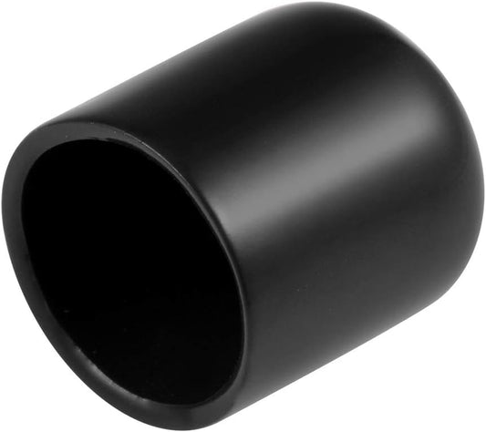 uxcell 20pcs Rubber End Caps 19mm ID Vinyl Round Tube Bolt Cap Cover Thread Protectors Black