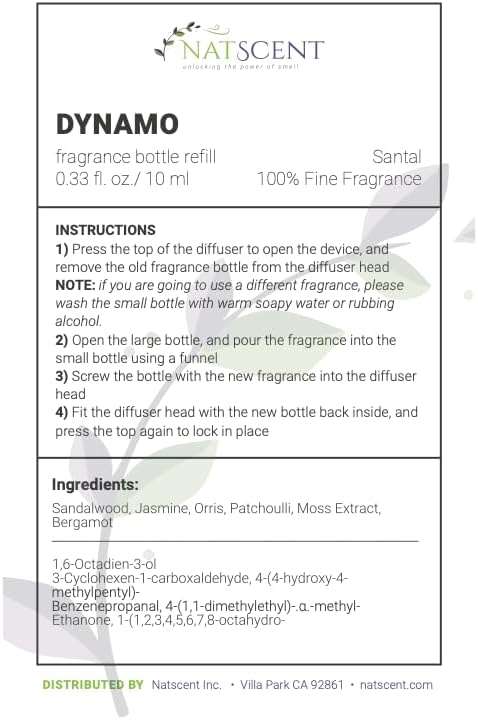 Santal Essential Oils for Diffusers for Home, Nature-derived Sandalwood Essential Oils, Long-Lasting & Family-Friendly Diffuser Oils Scents, IFRA Certified, Cold Air & Ultrasonic - 0.33 oz