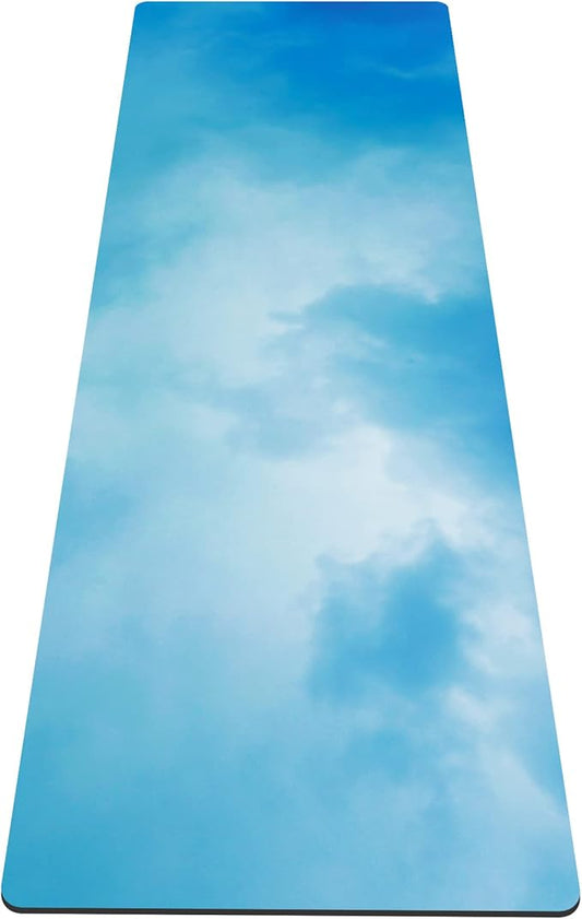 nuveti Yoga Mat Print Extra Thick TPE Non Slip Fitness Exercise Mat with Carrying Bag,72"x24" Extra Thick 6MM Exercise & Workout Mat for Yoga, Pilates Fitness and Floor Exercises