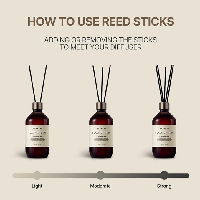 COCODOR Premium Reed Diffuser/Cashmere Vanilla /16.9oz /1 Pack/Large Capacity Fragrance Scent Oil Stick Diffuser Set for Bedroom Bathroom Home Décor