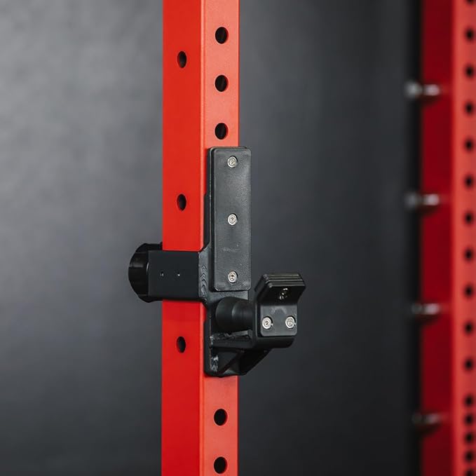 Titan Fitness T-3 Series Quick Release Roller J-Hooks, 1,000 LB Rackable Capacity, Fits 2" x 3" Uprights, 16mm Pop-Pin Fits 11/16" Hole, Protective Nylon Liners