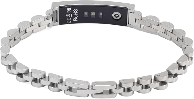 Smart Health Wristband, Zinc Alloy Bluetooth IP68 Health Fitness Tracker Screenless Smart Bracelet Step Counter for Sleep Sports Tracking