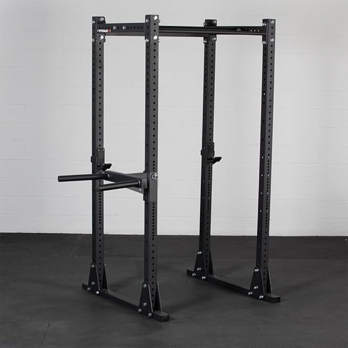 Titan Fitness Y-Dip Bar Fits X-3 Series Power Racks, Rack Mounted Dip Attachment, 550 LB Capacity, Dip Bar Station for Tricep Dips, Bodyweight Training, Calisthenics, Squat Rack