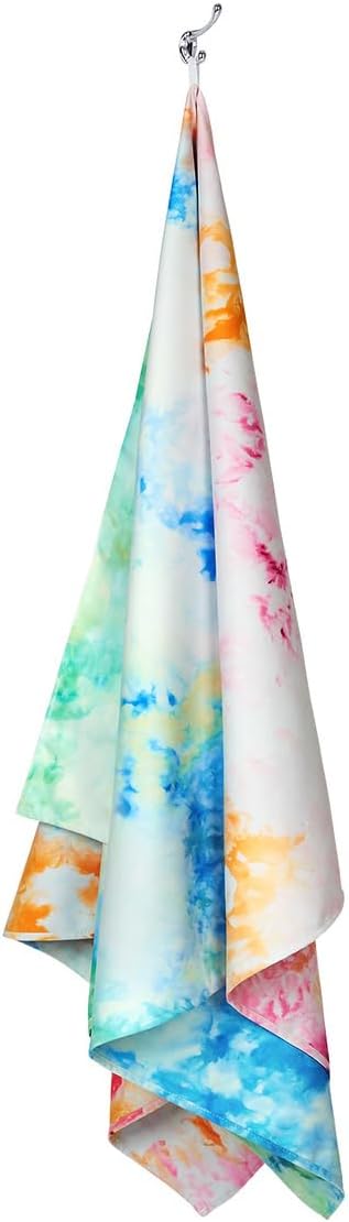 Dock & Bay Beach Towel - Quick Dry, Sand Free - Compact, Lightweight - 100% Recycled - Includes Bag - Sunset Splash - Extra Large (200x90cm, 78x35)