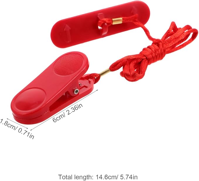 Treadmill Emergency Stop Switch Replacement Key Treadmill Safety Key with Dual Insert Fitness Equipment