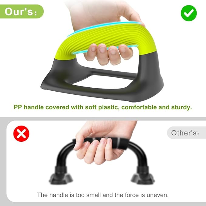 Push Up Bars – Ergonomic Pushup Handles for Floor Strength Training, Non-Slip Push-Up Stands with Soft Grip, Pushups Bars for Home Gym Workout