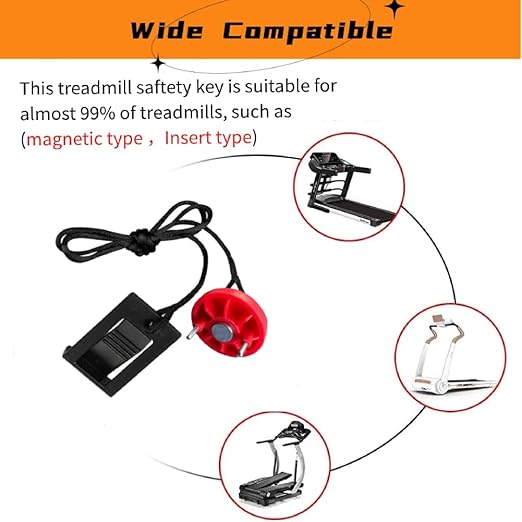 Universal Treadmill Safety Key Magnet Replacement Round Insert Style,Compatible with Proform Weslo Golds Gym Freemotion and Healthrider Treadmill