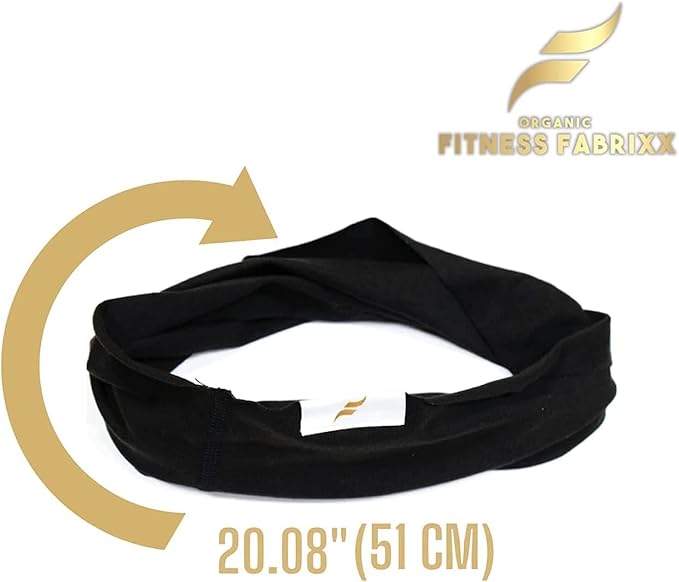 Organic Fitness Fabrixx - Premium Gym Headband Made with Organic Cotton, Sweatband Headband with a Stylish Twist for Men and Women