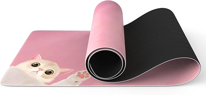FOLAI Extra Thick Yoga Mat 6mm - Non-Slip Exercise Mat for HIIT, Pilates & Home Workouts & Workout with Free Carry Strap