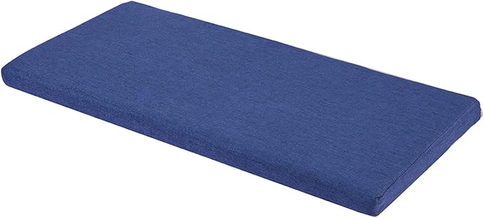 Bench Seat Memory Foam Chair Pads Non-Slip Rubber Back Indoor Swing/Settee Cushion 40 x 16 inch, Blue