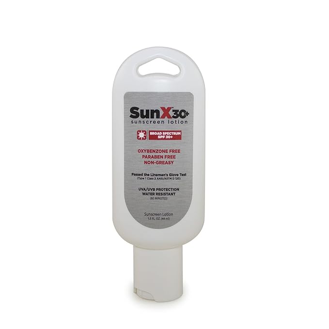 CoreTex Sun X 30+ SPF Broad Spectrum Sunscreen Lotion - 1.5oz Tottle of Paraben, Oxybenzone, Octinoxate, & Oil Free Sunscreen - No White Cast and Water & Sweat Resistant Up to 80 Minutes
