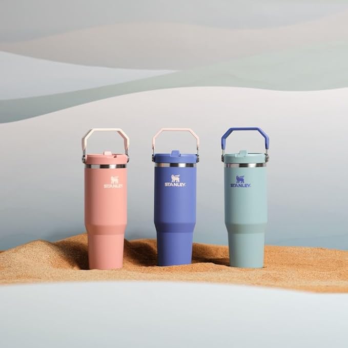 Stanley IceFlow 2.0 Flip Straw Tumbler with Handle 30 oz | Twist On Lid and Flip Up Straw | Leak Resistant Water Bottle | Insulated Stainless Steel | BPA-Free | Exclusive Lupine