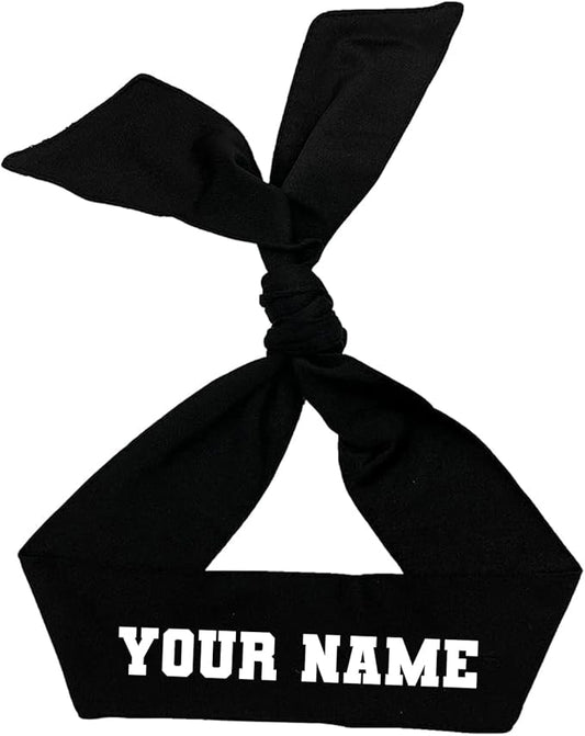 Customized Personalized Sports Tie Headband in Multiple Colors and Fonts, Ninja Style Head Tie Perfect for Sports and Activities