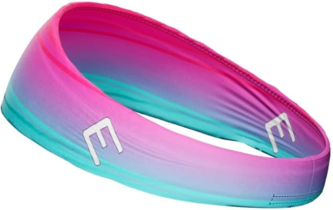 Unisex Headband/Sweatband. Best for Sports, Fitness, Working Out, Yoga. Tapered Design. Reversible.