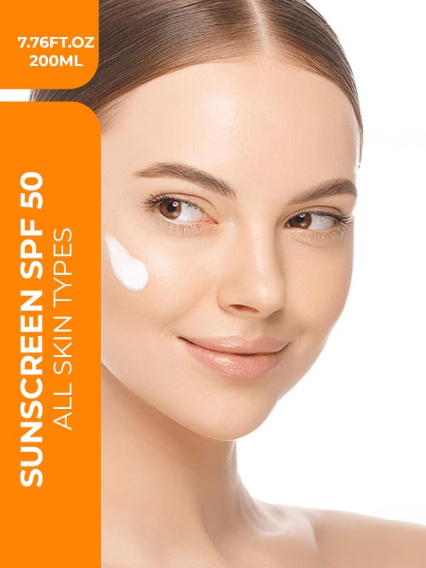 Face Sunscreen SPF 50 – Daily Lightweight Sun Cream for Healthy-Looking Skin – 200ml