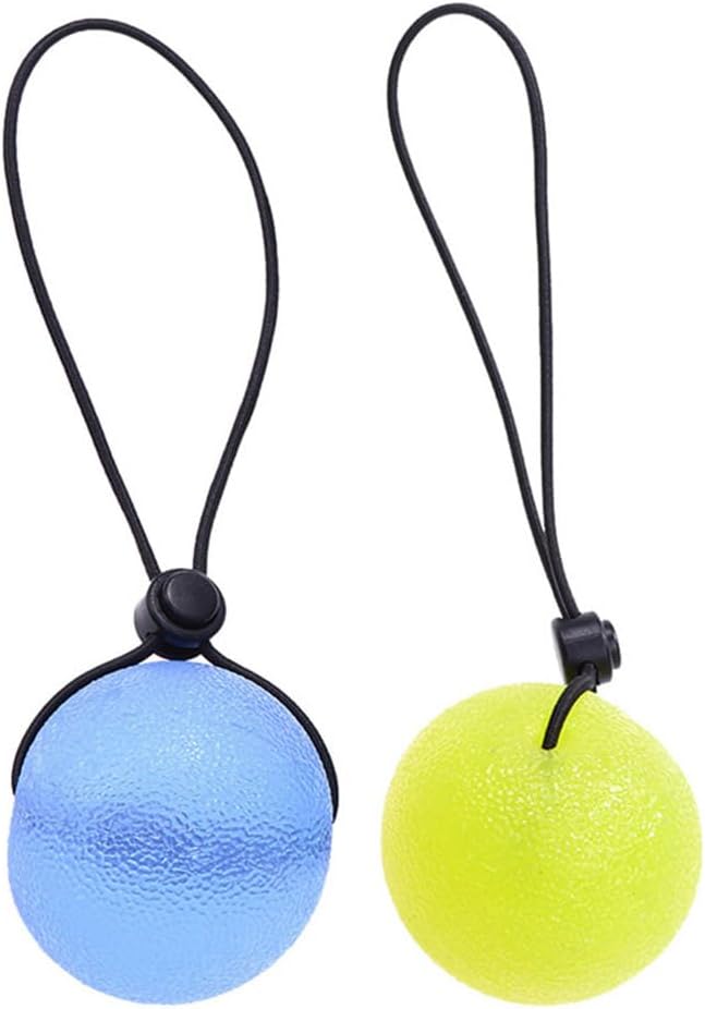 3pcs Silicone Grip Strengthening Balls for Grip Strength Exercise Squeeze Balls with Elastic String Decompression Toys Stress Relief Arm Exercise Equipment