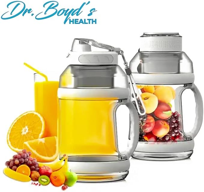 Dr.Boyd's Portable TEAM miXer 68oz Portable blender for Shakes, Smoothies Blended Drinks, Large Capacity, Type-C charging, Powerful Motor, BPA free, Stainless steel blades, Bulit in Safety Features