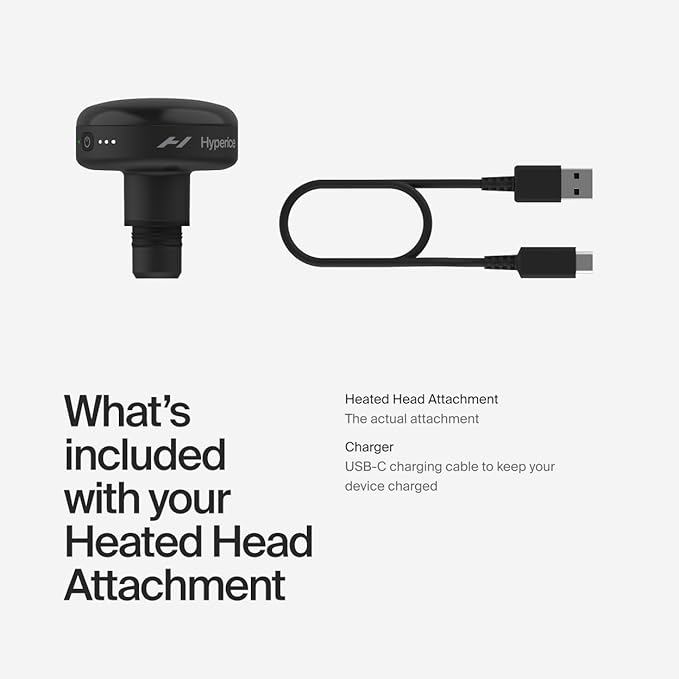 Hyperice Hypervolt Heated Head Attachment – Compatible with All Hypervolt Models – Relax and Loosen Sore and Tight Muscles - FSA and HSA