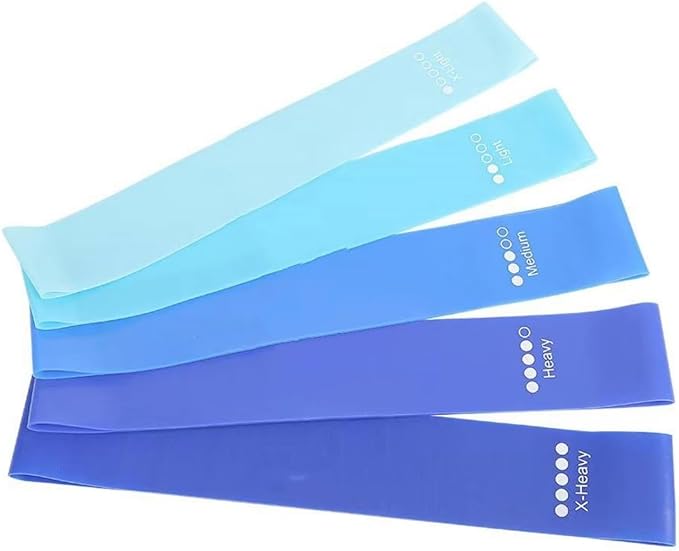 Cekaso Resistance Exercise Bands with 5 Resistance Levels for Strength Training and Physical Therapy, 5 vary