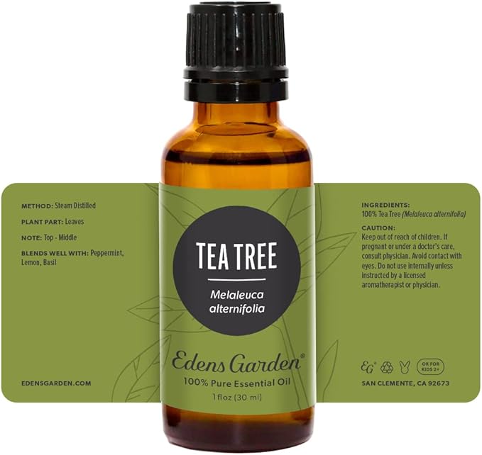 Edens Garden Tea Tree Essential Oil- 100% Pure Premium Grade, Undiluted, Natural, Therapeutic, Aromatherapy, The Best for Diffuser, Hair, Humidifiers, Kid Safe 30 ml (1 fl oz)