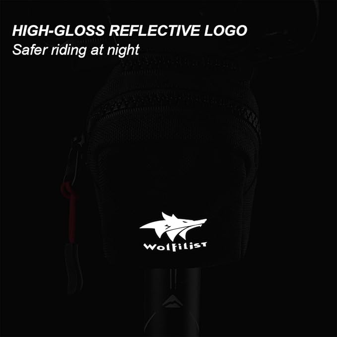 Compact Cycling Saddle Bag - Fits Under Bike Seat for easy storage - Road Bike & Bicycle Seat Bag - Tiny Durable & Water-resistant (Small)