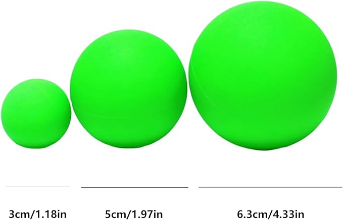 Fascia Massage Ball Set (2.48" + 1.97" + 1.18") for Muscle Relief,Yoga Deep Relaxation,Trigger Point & Active Therapy,Targeted Therapy for Full Body(3 Pieces)