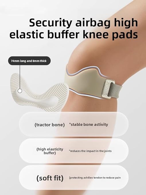Patella Band for knee Pain Relief during exercise | Adjustable Patellar Tendon Support Strap for Running | Sports & Support | Tendonitis & Jumper's | Made with Silicone & Polyamide. (Gray)